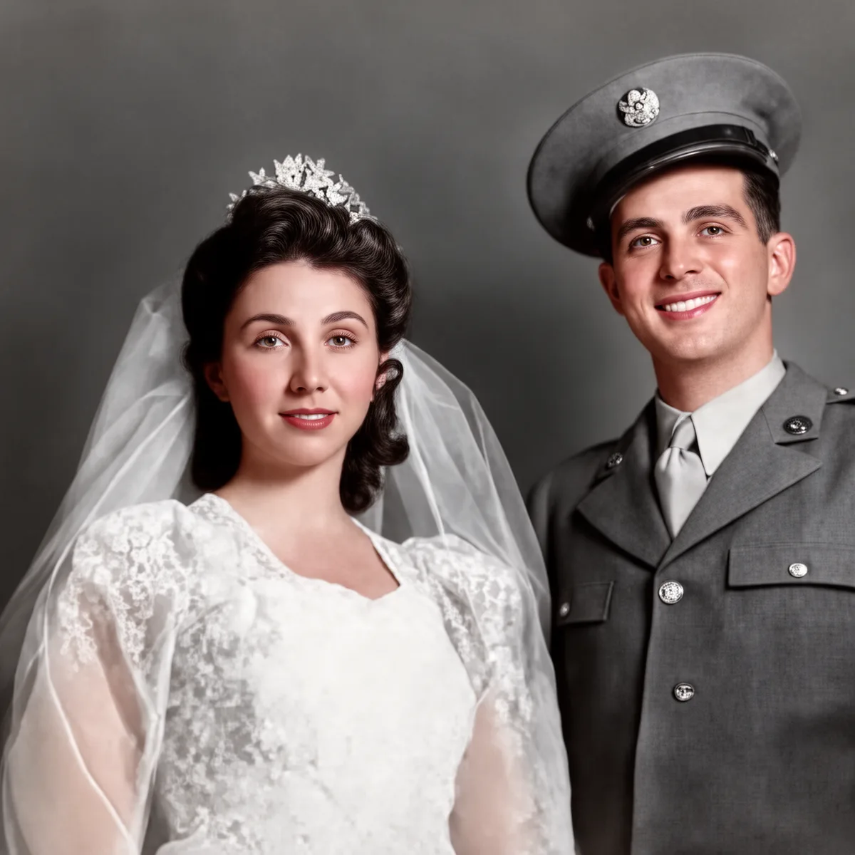 After — A wedding day from another era, glowing again in full color.